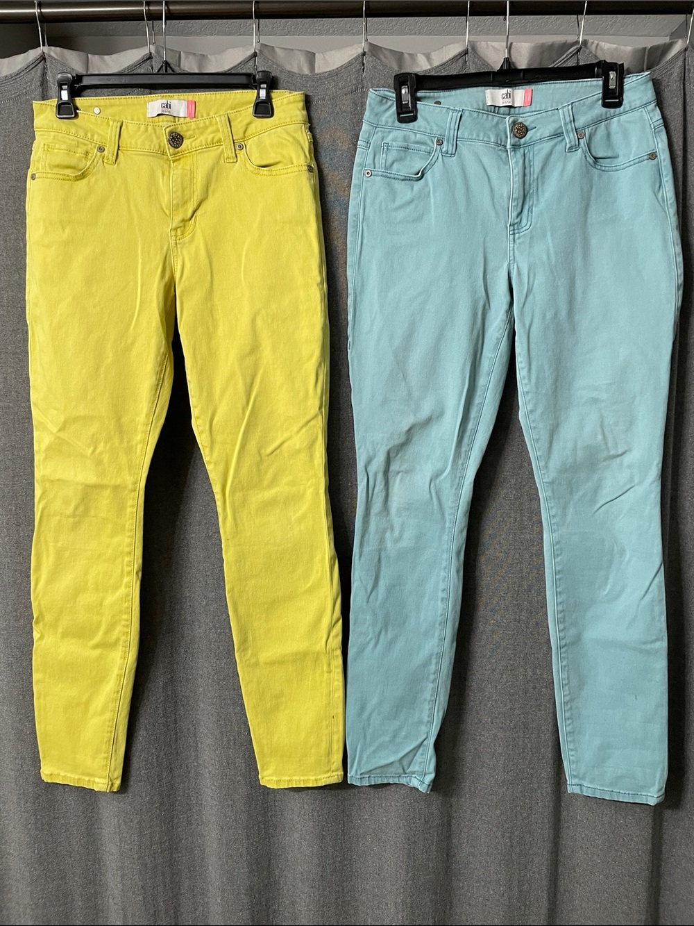 CAbi Yellow & Light Blue Stretch Skinny Jeans Duo